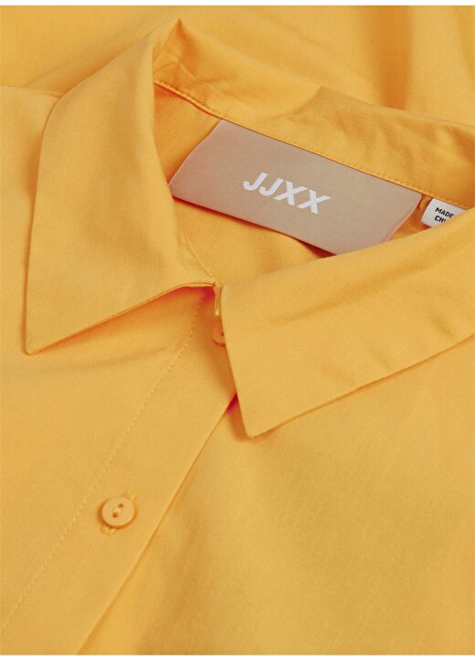 JJXX Gömlek Yaka Turuncu Maksi Kadın Elbise 12234999 4