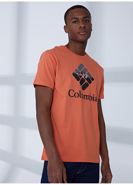 Columbia Turuncu Erkek O Yaka Baskılı T-Shirt 9120210849_CS0226 1