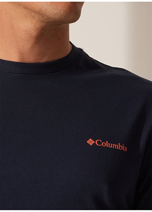 Columbia Koyu Lacivert Erkek O Yaka Baskılı T-Shirt 9120491466_CS0307 3
