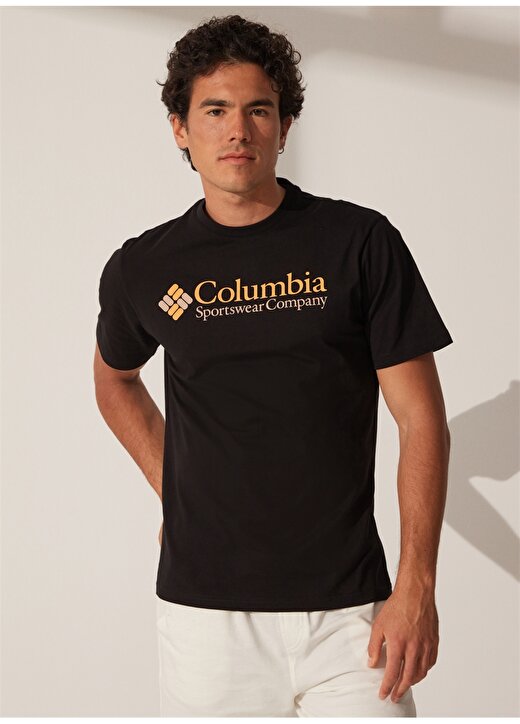 Columbia Siyah Erkek O Yaka Baskılı T-Shirt 9120531010_CS0311 1