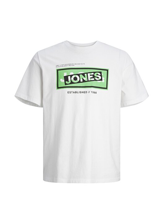 Jack & Jones Yuvarlak Yaka Beyaz Erkek T-Shirt 12245697_JCOGALAXY TEE SS CREW NECK 1