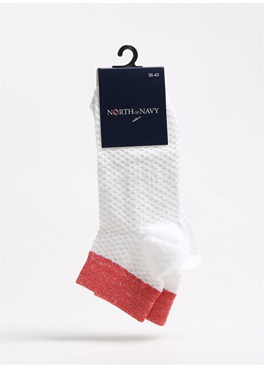 North Of Navy Beyaz Kadın Patik Çorap NON-PTK-LTKS 1