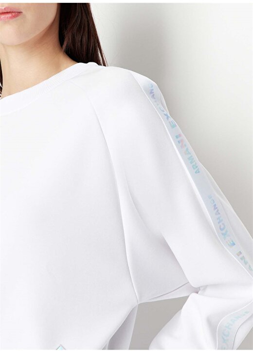 Armani Exchange Beyaz Kadın Sweatshirt 3RYM72 3