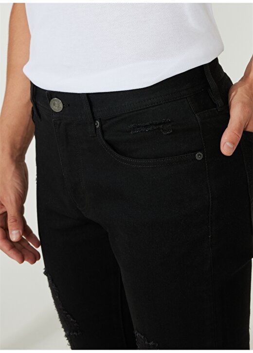 Armani Exchange Normal Bel Normal Siyah Erkek Denim Pantolon 3RZJ13 1200-BLACK 4
