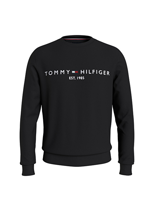 Tommy Hilfiger Bisiklet Yaka Siyah Erkek Sweatshırt MW0MW11596BDS 1