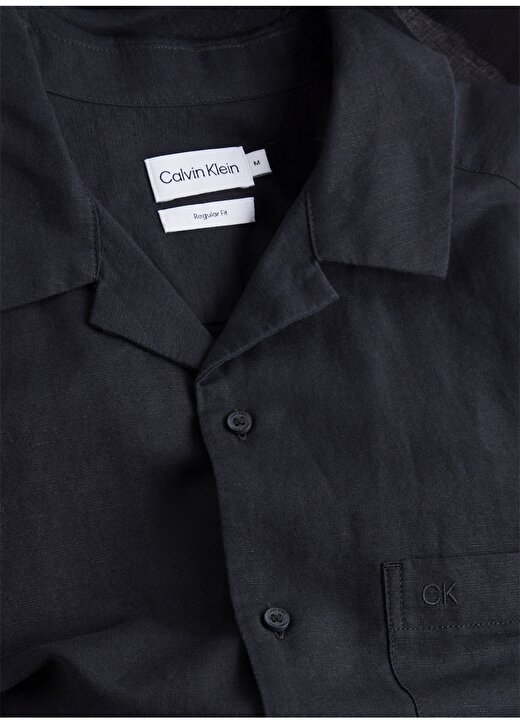 Calvin Klein Slim Fit Düğmeli Yaka Siyah Erkek Gömlek K10K109521BEH 2