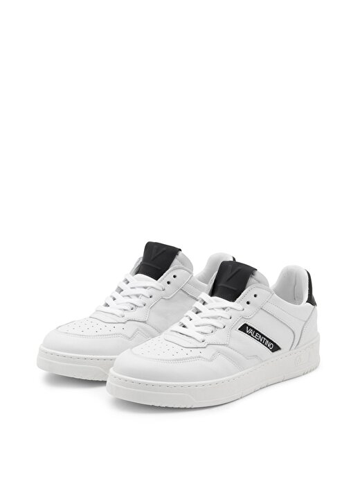 Valentino Beyaz - Siyah Erkek Deri Sneaker 95A2501VIT 2