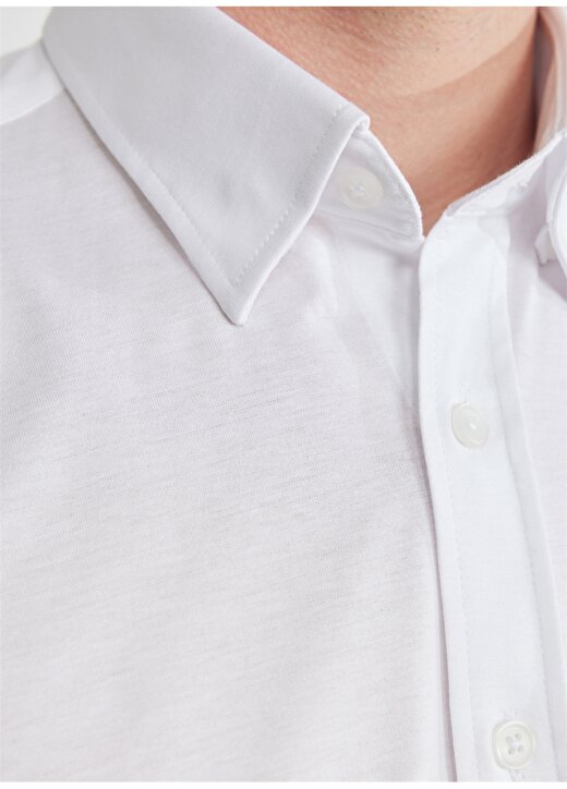 Altınyıldız Classics Slim Fit Düğmeli Yaka Beyaz Erkek Gömlek 4A2023200024 4