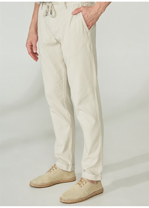 Brooks Brothers Normal Bel Duble Paça Slim Fit Taş Erkek Pantolon BBSP23MPT005 3