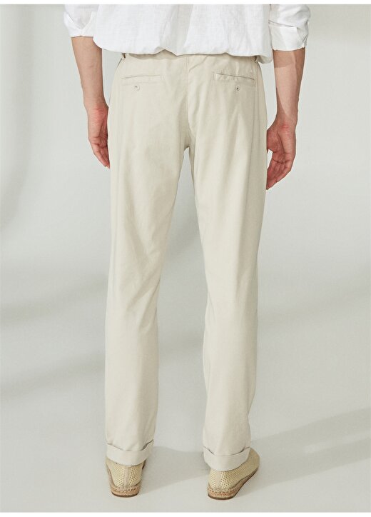 Brooks Brothers Normal Bel Duble Paça Slim Fit Taş Erkek Pantolon BBSP23MPT005 4