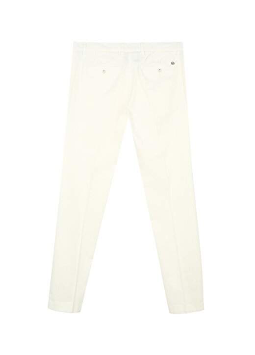 Brooks Brothers Normal Bel Normal Paça Slim Fit Kırık Beyaz Erkek Pantolon BBSP23MPT002 2