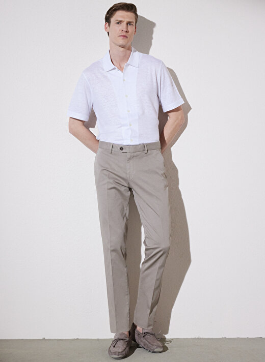 Brooks Brothers Bej Erkek Slim Fit Pantolon BBSP23MPT002 4