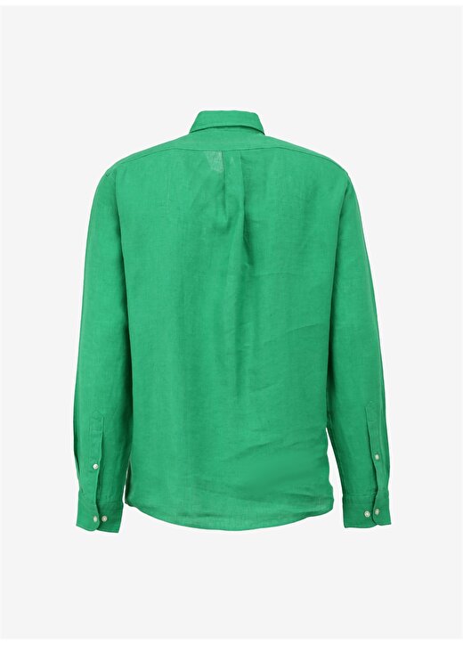 Brooks Brothers Comfort Fit Düğmeli Yaka Yeşil Erkek Gömlek BBSP23MSH037 2