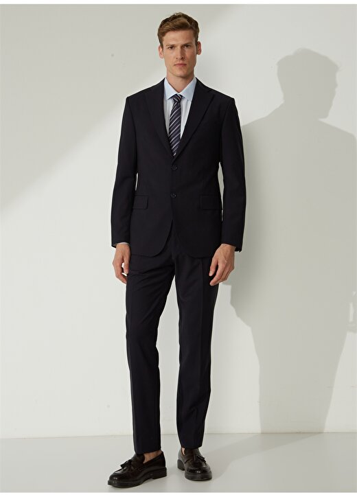 Brooks Brothers Normal Bel Slim Fit Lacivert Erkek Takım Elbise BBSP23MSU030 1