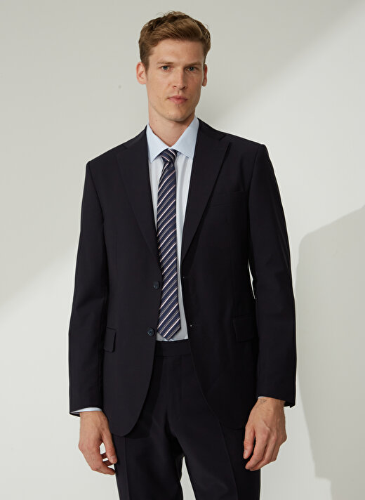 Brooks Brothers Normal Bel Slim Fit Lacivert Erkek Takım Elbise BBSP23MSU030 3
