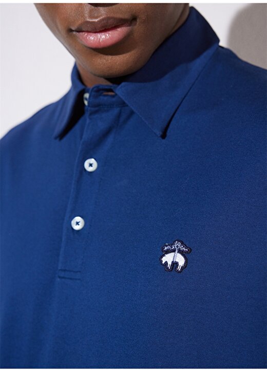 Brooks Brothers Polo Yaka Lacivert Erkek T-Shirt BBSP23MTS014 4