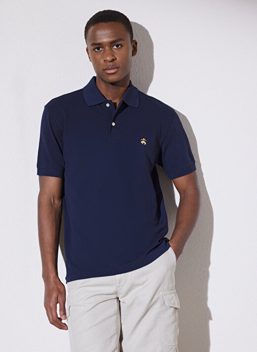 Brooks Brothers Polo Yaka Lacivert Erkek T-Shirt BBSP23MTS019 1