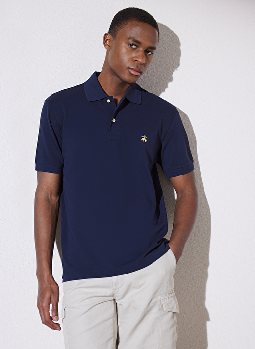 Brooks Brothers Polo Yaka Lacivert Erkek T-Shirt BBSP23MTS019 2