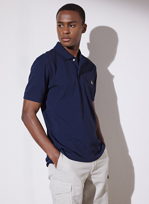 Brooks Brothers Polo Yaka Lacivert Erkek T-Shirt BBSP23MTS019 4