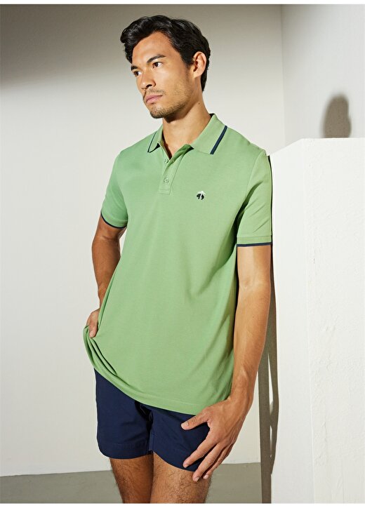Brooks Brothers Polo Yaka Yeşil Erkek T-Shirt BBSP23MTS013 1