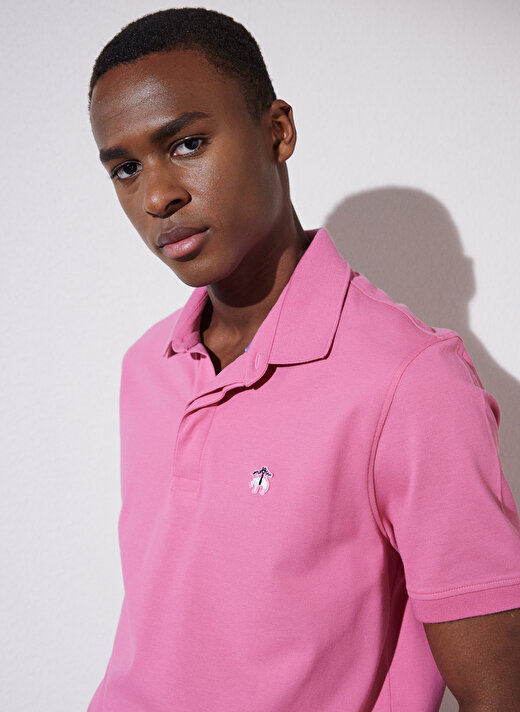 Brooks Brothers Polo Yaka Pembe Erkek T-Shirt BBSP23MTS019 4