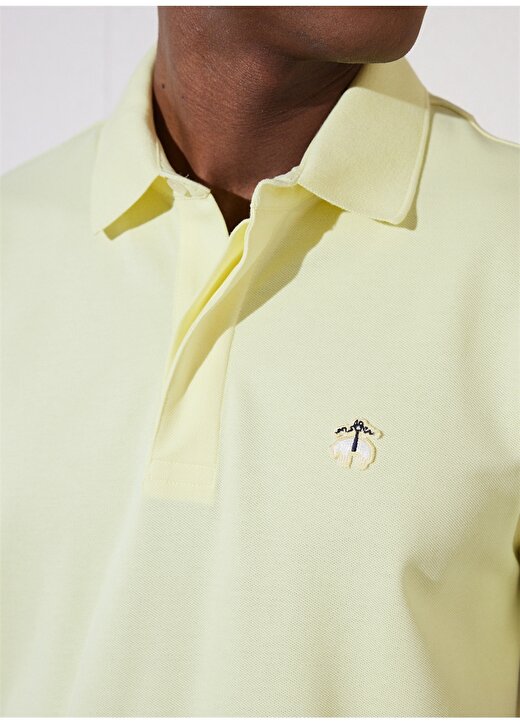 Brooks Brothers Polo Yaka Sarı Erkek T-Shirt BBSP23MTS019 4
