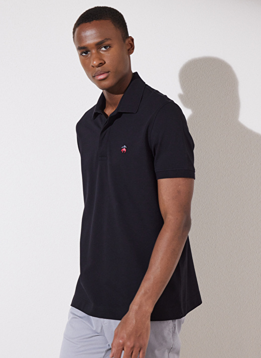 Brooks Brothers Polo Yaka Siyah Erkek T-Shirt BBSP23MTS019 3