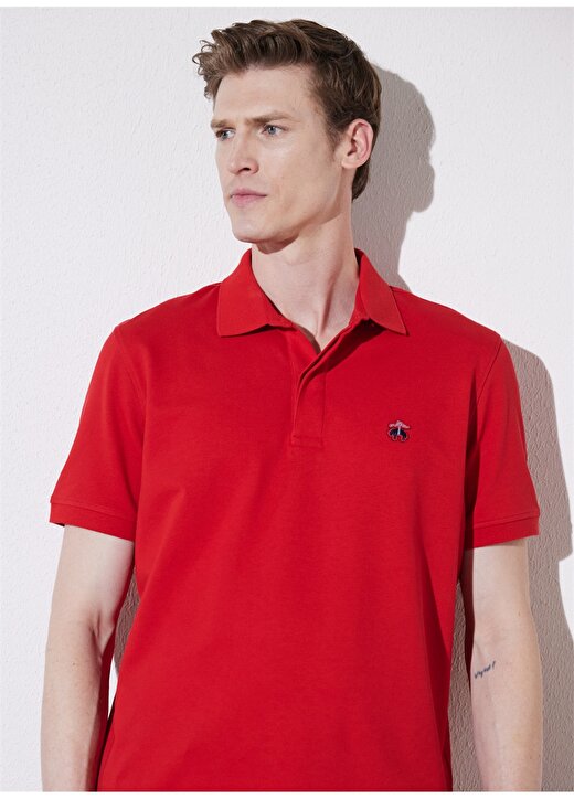 Brooks Brothers Polo Yaka Kırmızı Erkek T-Shirt BBSP23MTS019 1