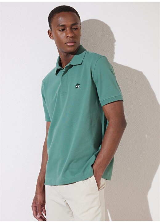Brooks Brothers Polo Yaka Yeşil Erkek T-Shirt BBSP23MTS019 3