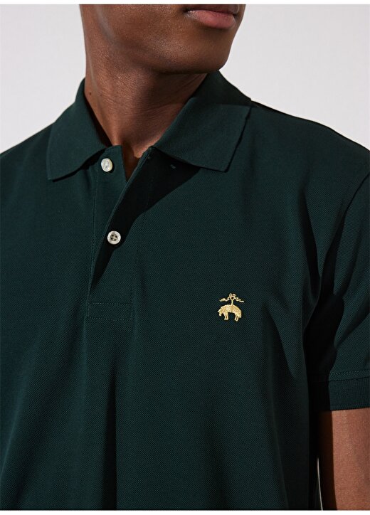 Brooks Brothers Koyu Yeşil Erkek Polo T-Shirt BBSP23MTS039 4