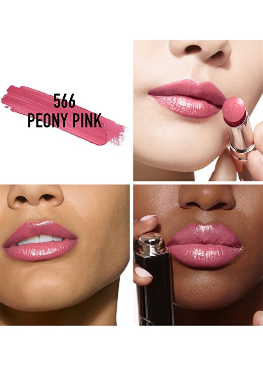 Dior Addict Shine Lipstick 566 Peony Pink 2