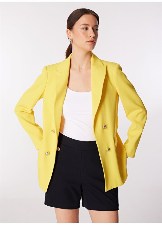 Brooks Brothers Normal Sarı Kadın Ceket BBSP23FBL002 3