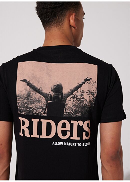 Riders By Lee Loose Fit Pamuk Bisiklet Yaka Siyah Tişört 1
