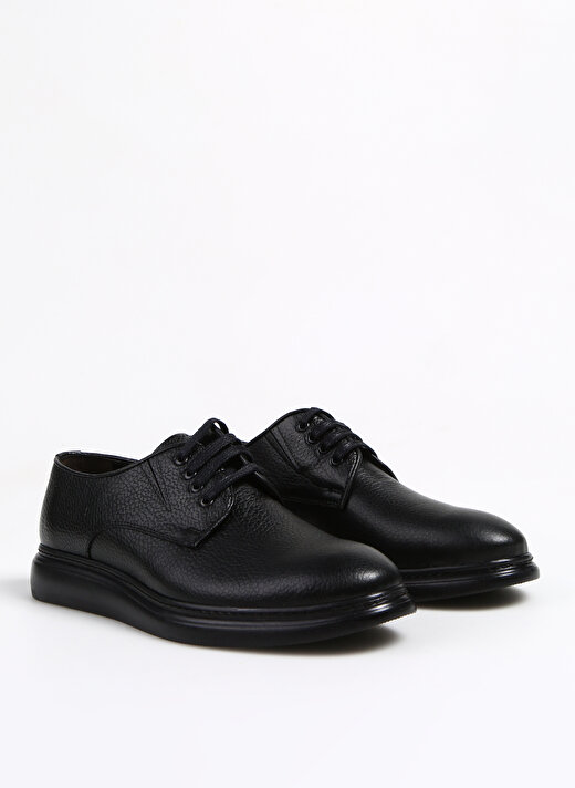 F By Fabrika Deri Siyah Erkek Klasik Ayakkabı GAMES 2
