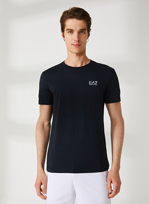 EA7 Bisiklet Yaka Koyu Mavi Erkek T-Shirt 8NPT51PJM9Z0578 4