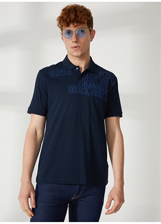 Gmg Fırenze Polo Yaka Lacivert Erkek T-Shirt GU23MSS03038 4