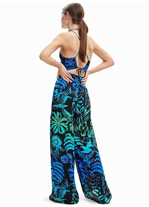 Desigual Mavi Kadın Uzun Plaj Elbisesi 23SWMW24 4