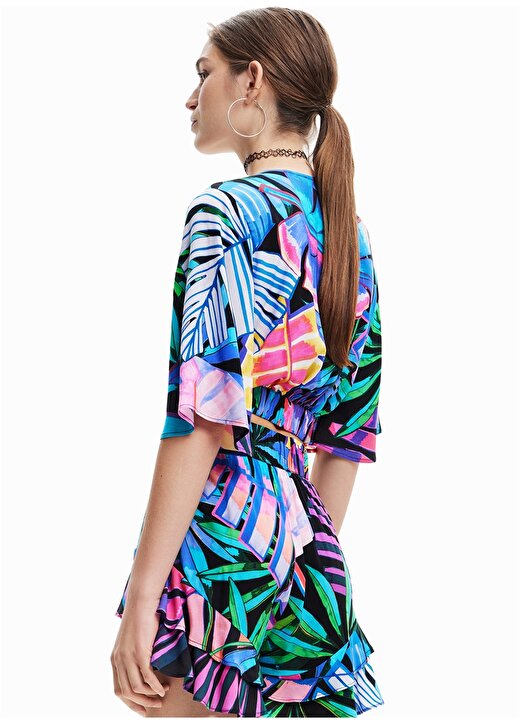 Desigual Çok Renkli Kadın Standart Plaj Elbisesi 23SWMW09 4