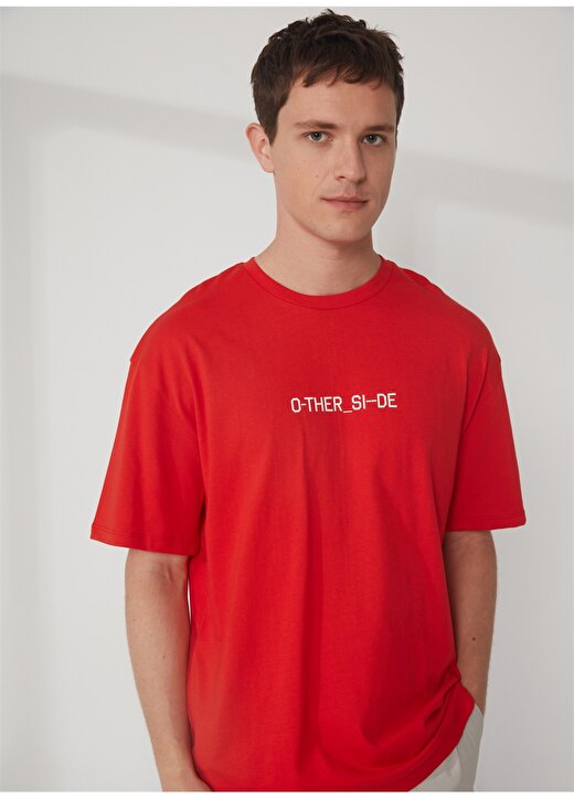 Gmg Fırenze Bisiklet Yaka Kırmızı Erkek T-Shirt GU23MSS03025 3