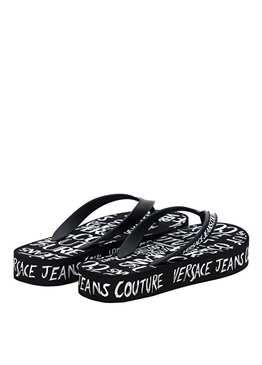 Versace Jeans Couture Siyah Kadın Terlik 74VA3SQ8ZS624L01 2