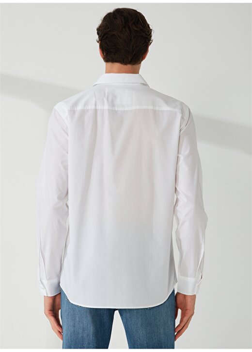 Versace Jeans Couture Slim Fit Gömlek Yaka Beyaz Erkek Gömlek 74GALYR0CN002003 4