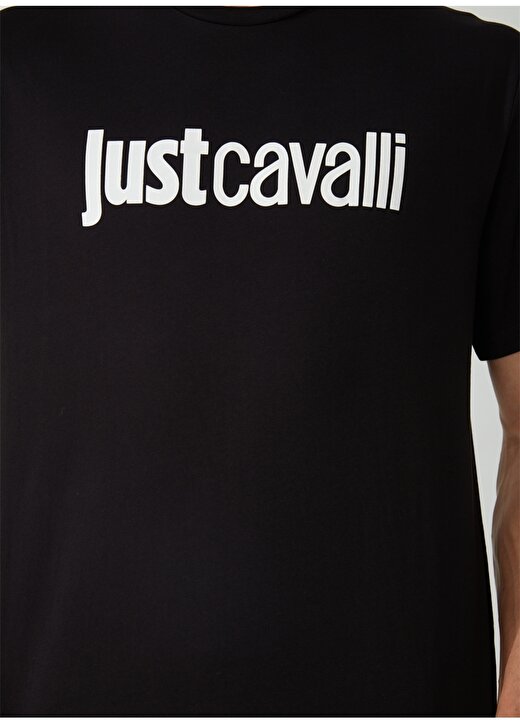 Just Cavalli Bisiklet Yaka Siyah Erkek T-Shirt 74OBHG00CJ300899 4