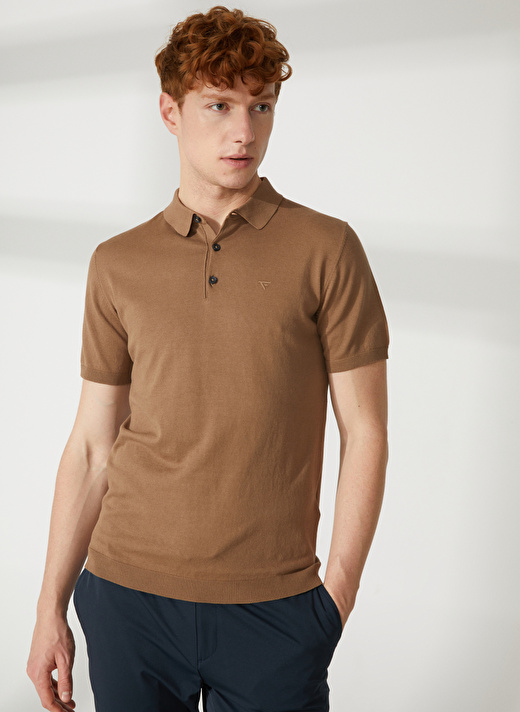 Fred Mello Polo Yaka Slim Fit Kahve Erkek Kazak FM23S07MACORTEZ 2