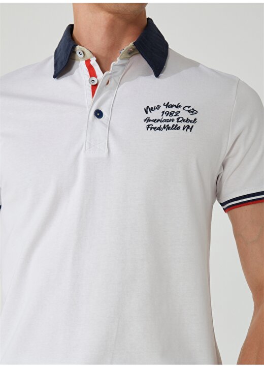 Fred Mello Beyaz Erkek Polo T-Shirt FM23S25QCWHITE 4