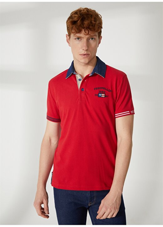 Fred Mello Kırmızı Erkek Polo T-Shirt FM23S23QCRED 4