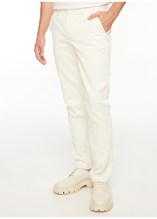 Fabrika Kırık Beyaz Erkek Normal Chino Pantolon F3WM-PNT168 3