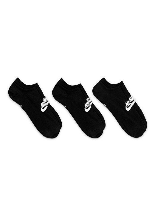 Nike Siyah - Gri - Gümüş Unisex Spor Çorap DX5075-010 U NK NSW EVERYDAY ESS 3