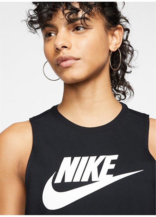 Nike Siyah - Gri - Gümüş Kadın Atlet CW2206-010 W NSW TANK MSCL FUTURA 2
