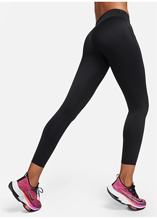 Nike Siyah - Gri - Gümüş Kadın Skinny Fit Tayt DQ5692-010 W NK DF GO MR 7/8 TGHT 1