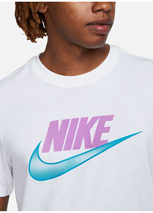 Nike Beyaz Erkek Yuvarlak Yaka T-Shirt DZ5171-100 M NSW TEE 12MO FUTURA 3